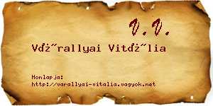 Várallyai Vitália névjegykártya